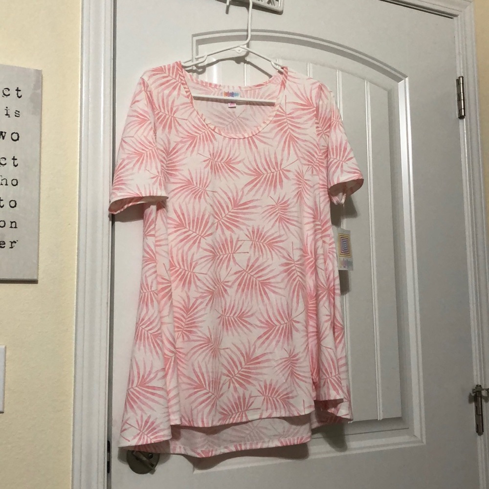 Pink & White Lularoe Perfect T